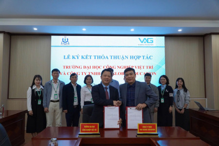 Ký biên bản hợp tác giữa Trường Đại học Công nghiệp Việt Trì với  Công ty TNHH VAG Global Education